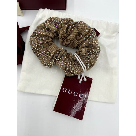 Gucci Canvas Scrunchie with Crystals - Picture 2 of 10